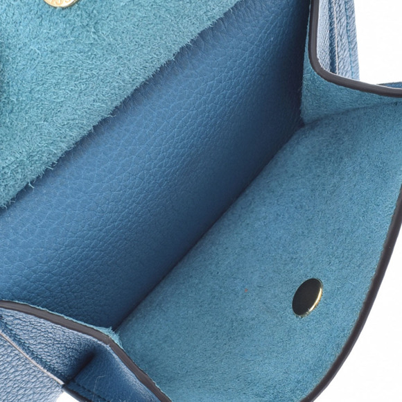 Gucci Logo Wallet Blue Leather Bifold - Picture 9 of 12